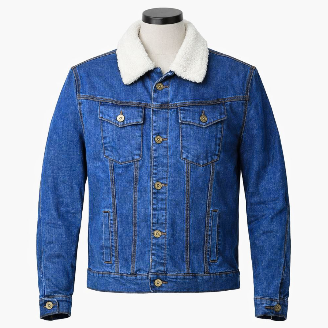 CHAQUETA EN JEAN OVEJERO - COLOR: AZUL-CIELO, TALLAS: M